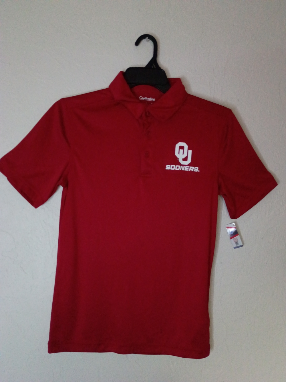 Oklahoma Sooners Red Polo Shirt with Chest Logo